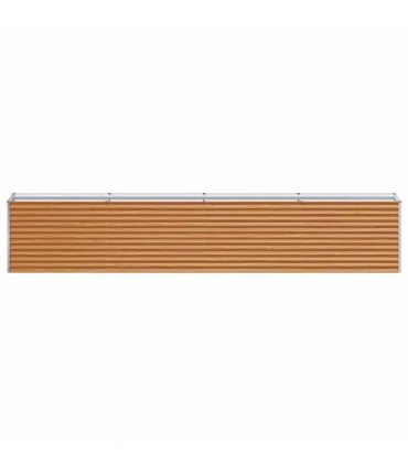 vidaXL Garden Raised Bed Light Brown 390 x 50 x 68 cm Galvanised Steel