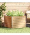 vidaXL Garden Raised Bed Light Brown 98 x 100 x 68 cm Galvanised Steel