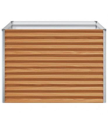 vidaXL Garden Raised Bed Light Brown 98 x 100 x 68 cm Galvanised Steel