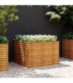vidaXL Garden Raised Bed 100x100x69 cm Corten Steel — Size: 100 x 100 x 69 cm