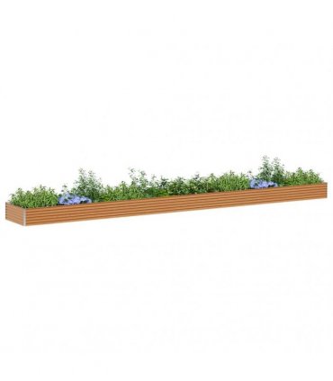 vidaXL Garden Raised Bed 775 x 100 x 36 cm Galvanised Steel
