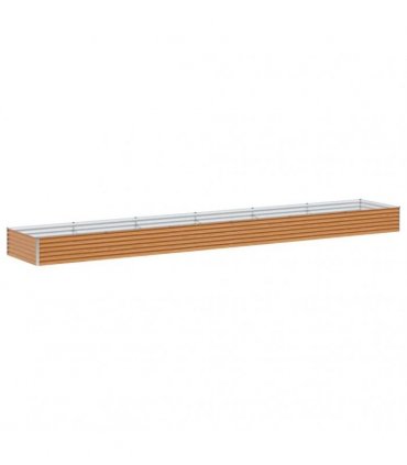 vidaXL Garden Raised Bed 582 x 100 x 36 cm Galvanised Steel