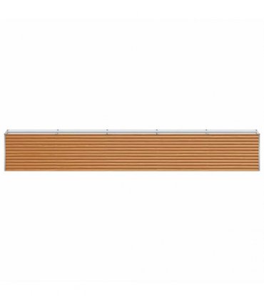 vidaXL Garden Raised Bed Light Brown 485 x 50 x 68 cm Galvanised Steel