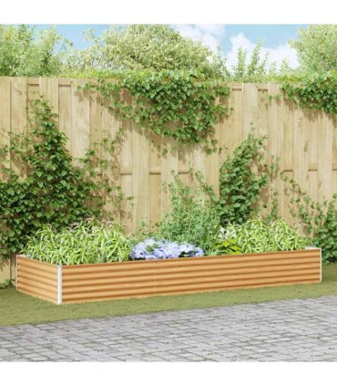 vidaXL Garden Raised Bed 290 x 100 x 36 cm Galvanised Steel