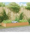 vidaXL Garden Raised Bed 290 x 100 x 36 cm Galvanised Steel