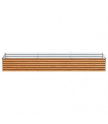 vidaXL Garden Raised Bed 290 x 100 x 36 cm Galvanised Steel