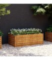 vidaXL Garden Raised Bed 100x50x36 cm Corten Steel — Size: 100 x 50 x 36 cm