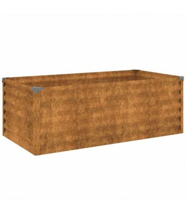 vidaXL Garden Raised Bed 100x50x36 cm Corten Steel — Size: 100 x 50 x 36 cm