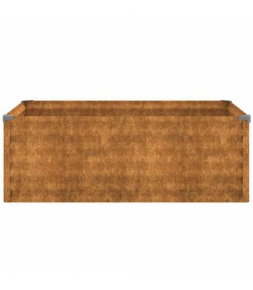 vidaXL Garden Raised Bed 100x50x36 cm Corten Steel — Size: 100 x 50 x 36 cm
