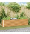 vidaXL Garden Raised Bed Light Brown 290 x 50 x 68 cm Galvanised Steel