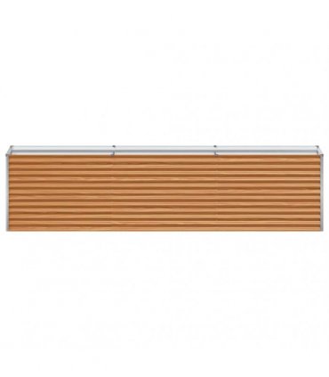 vidaXL Garden Raised Bed Light Brown 290 x 50 x 68 cm Galvanised Steel