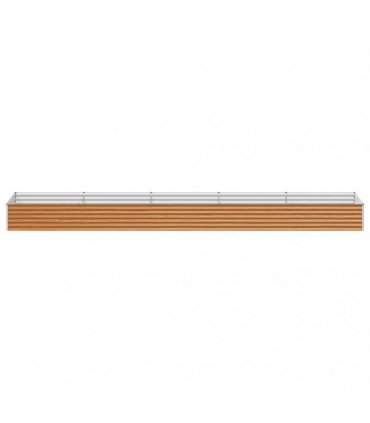 vidaXL Garden Raised Bed 485 x 100 x 36 cm Galvanised Steel