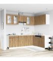 vidaXL 11 Piece Kitchen Cabinet Set Lyon Artisan Oak Engineered Wood — Colour: artisian oak