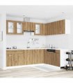 vidaXL 11 Piece Kitchen Cabinet Set Lyon Artisan Oak Engineered Wood — Colour: artisian oak — V0671951895