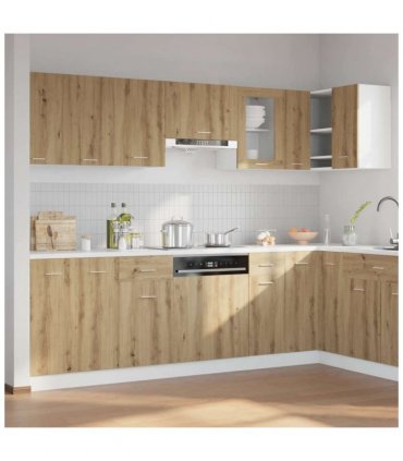 vidaXL 11 Piece Kitchen Cabinet Set Lyon Artisan Oak Engineered Wood