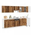 vidaXL 11 Piece Kitchen Cabinet Set Lyon Old Wood Engineered Wood