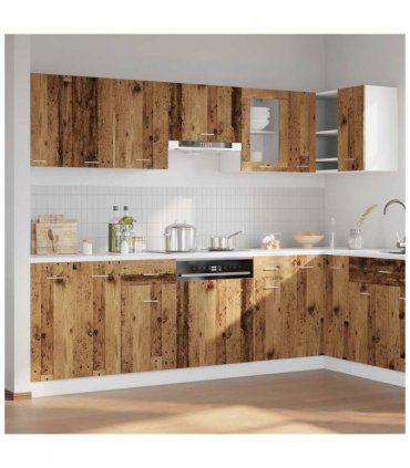 vidaXL 11 Piece Kitchen Cabinet Set Lyon Old Wood Engineered Wood