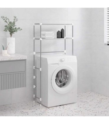 vidaXL Storage Rack | Grey | Iron | 69 x 28 x 143 cm | Bathroom Storage Rack