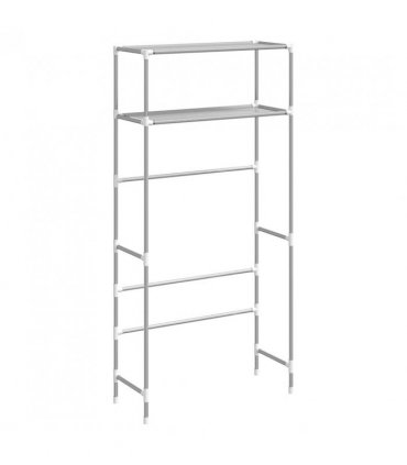 vidaXL Storage Rack | Grey | Iron | 69 x 28 x 143 cm | Bathroom Storage Rack