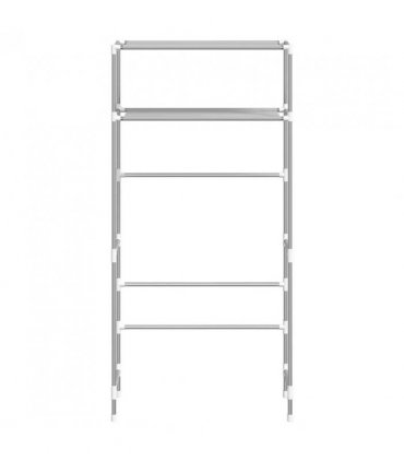 vidaXL Storage Rack | Grey | Iron | 69 x 28 x 143 cm | Bathroom Storage Rack