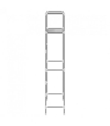 vidaXL Storage Rack | Grey | Iron | 69 x 28 x 143 cm | Bathroom Storage Rack