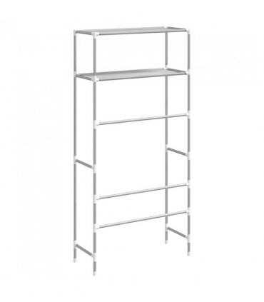vidaXL Storage Rack | Grey | Iron | 69 x 28 x 143 cm | Bathroom Storage Rack