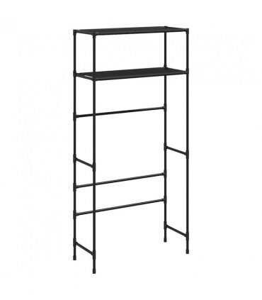 vidaXL 2-Tier Storage Rack over Washing Machine Black 69x28x143 cm Iron