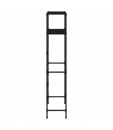 vidaXL 2-Tier Storage Rack over Washing Machine Black 69x28x143 cm Iron