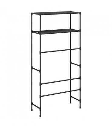 vidaXL 2-Tier Storage Rack over Washing Machine Black 69x28x143 cm Iron