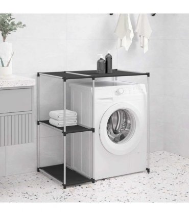 vidaXL Storage Rack over Washing Machine Black 87x55x90.5 cm Iron