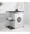 vidaXL Storage Rack over Washing Machine Black 87x55x90.5 cm Iron