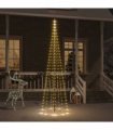 vidaXL Christmas Tree on Flagpole Warm White 310 LEDs 300 cm — Size: 300 x 100 cm, Model: straight shaped led lights