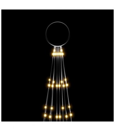 vidaXL Christmas Tree on Flagpole Warm White 310 LEDs 300 cm — Size: 300 x 100 cm, Model: straight shaped led lights