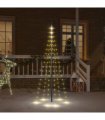 vidaXL Christmas Tree on Flagpole Warm White 108 LEDs 180 cm — Size: 180 x 70 cm, Model: straight shaped led lights