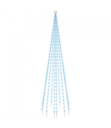 vidaXL Christmas Tree on Flagpole Blue 310 LEDs 300 cm — Size: 300 x 100 cm, Model: straight shaped led lights