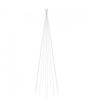 vidaXL Christmas Tree on Flagpole Blue 310 LEDs 300 cm — Size: 300 x 100 cm, Model: straight shaped led lights