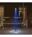 vidaXL Christmas Tree on Flagpole Blue 108 LEDs 180 cm — Size: 180 x 70 cm, Model: straight shaped led lights