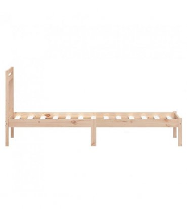 vidaXL Bed Frame | Natural wood | Solid pine wood | Small Single | Durable — Size: 75 x 190 cm