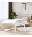 vidaXL Bed Frame | White | Solid pine wood | Single | Bed Frame | Rectangular — Size: 100 x 200 cm