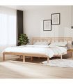 vidaXL Bed Frame without Mattress Super King Solid Wood — Colour: Natural, Size: 180 x 200 cm
