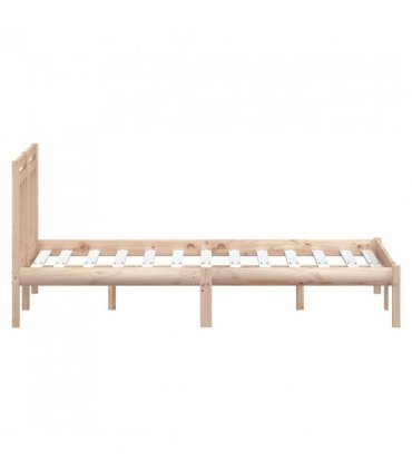 vidaXL Bed Frame | Natural Pine | Solid Pine Wood | 150 x 200 cm