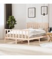3100958 vidaXL Bed Frame without Mattress Solid Wood 140x200 cm (810082+814094) — Size: 140 x 200 cm