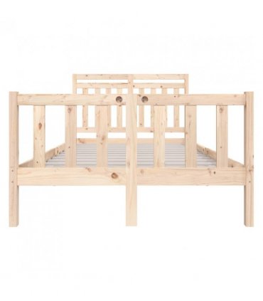 3100958 vidaXL Bed Frame without Mattress Solid Wood 140x200 cm (810082+814094) — Size: 140 x 200 cm
