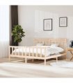 vidaXL Bed Frame without Mattress Super King Solid Wood — Size: 180 x 200 cm