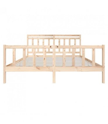 vidaXL Bed Frame without Mattress Super King Solid Wood — Size: 180 x 200 cm