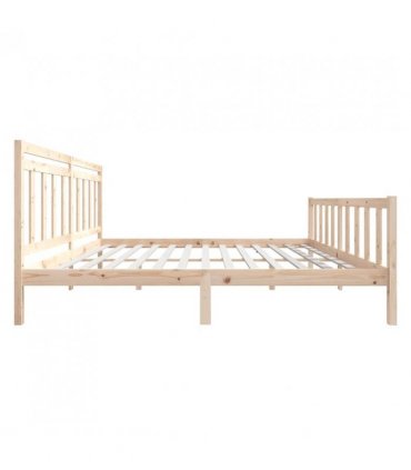 vidaXL Bed Frame without Mattress Super King Solid Wood — Size: 180 x 200 cm
