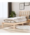 vidaXL Bed Frame | Wooden | Solid Pine Wood | Small Single | Bed Frame — Colour: natural, Size: 75 x 190 cm