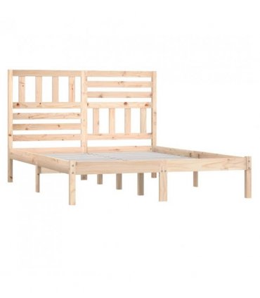 vidaXL Bed Frame | Solid pine wood | 120 x 200 cm | Bed Frame | Rectangular — Colour: natural