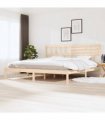 vidaXL Bed Frame without Mattress 180x200 cm Super King Solid Wood Pine — Colour: natural, Size: 180 x 200 cm