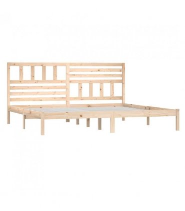 vidaXL Bed Frame without Mattress 180x200 cm Super King Solid Wood Pine — Colour: natural, Size: 180 x 200 cm